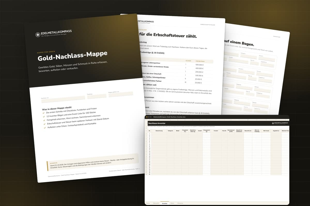 Gold-Nachlass-Mappe